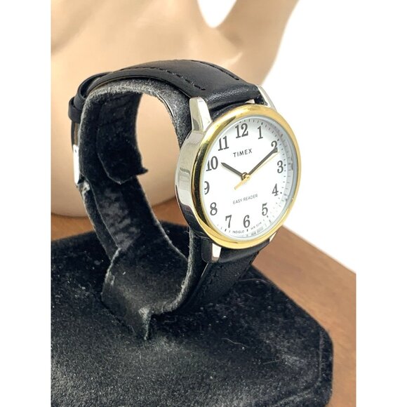 Timex Women's Watch TW2V94800 Quartz Indiglo White Dial Black Leather Strap 30mm - Picture 14 of 14